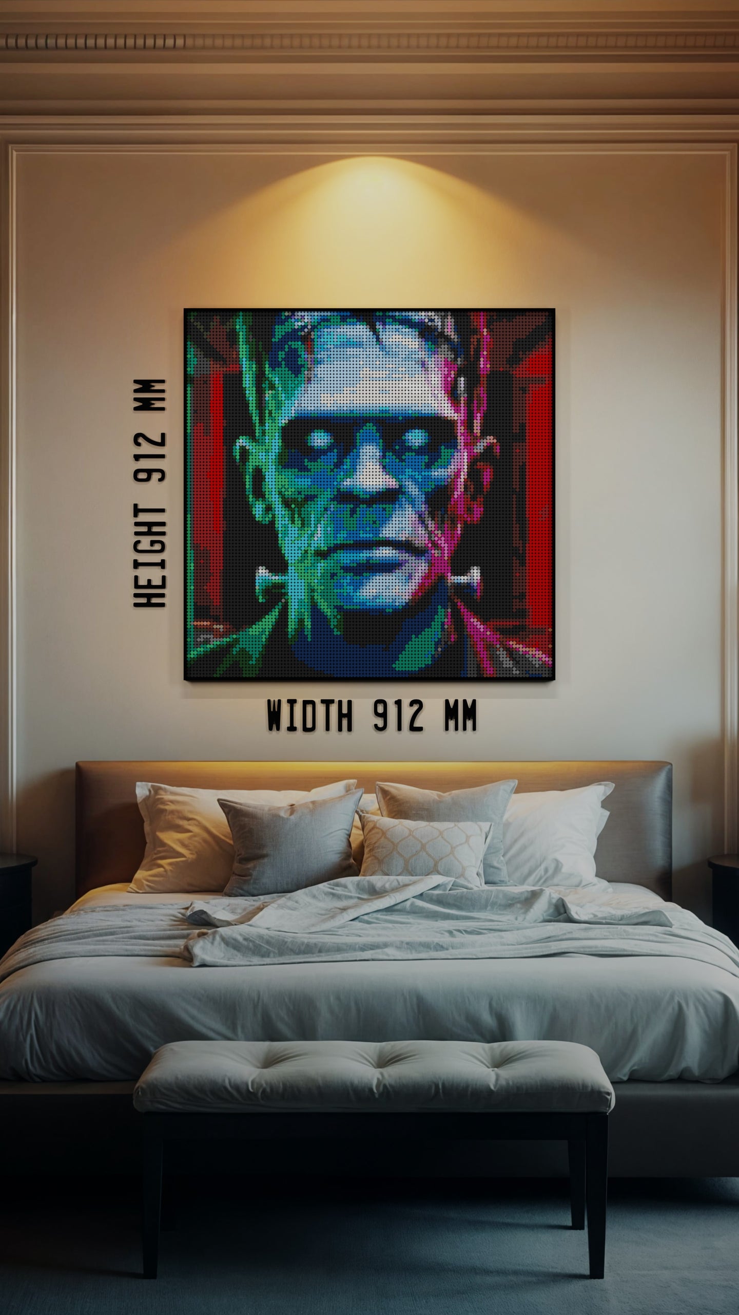 The Creation LEGO® Style mosaic pixel art design for display